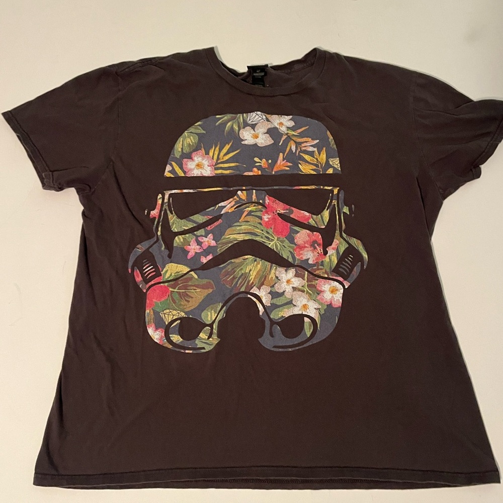 Star Wars Floral Stormtrooper Helmet Shirt Size XL Ladies Men Hawaiian
